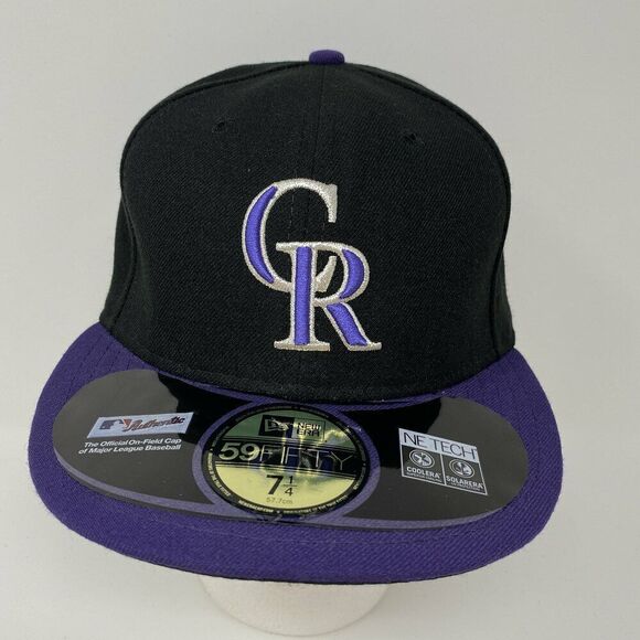 New Era Other - NWT Colorado Rockies Fitted Hat 7 1/4 Black Purple Alternate Cap MLB Baseball